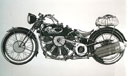 Motorrad mit Sternmotor